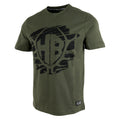 Basic T-Shirt Grün mit schwarzem Logo