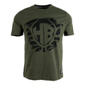 Basic T-Shirt Grün mit schwarzem Logo