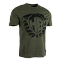 Basic T-Shirt Grün mit schwarzem Logo