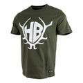 Basic T-Shirt Grün mit weißem Logo