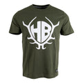 Basic T-Shirt Grün mit weißem Logo
