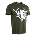 Basic T-Shirt Grün mit weißem Logo