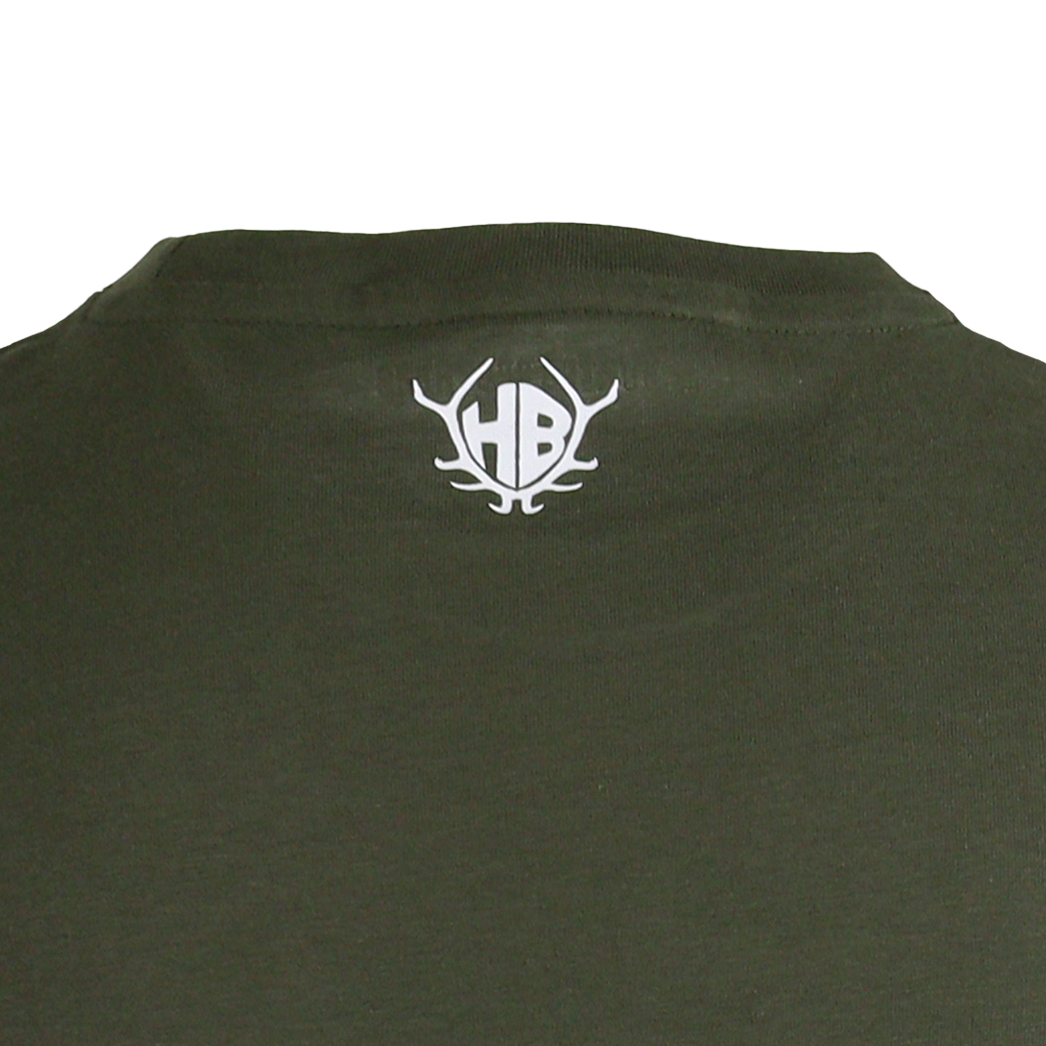 Basic T-Shirt Grün mit weißem Logo